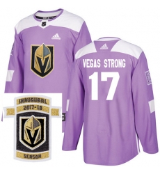 Adidas Golden Knights #17 Vegas Strong Purple Authentic Fights Cancer Stitched NHL Inaugural Season Patch Jersey Adidas Golden Knights #17 Vegas Strong Purple Authentic Fights Cancer Stitched NHL Inaugural Season Patch Jersey