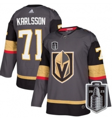 Men Vegas Golden Knights 71 William Karlsson Gray 2023 Stanley Cup Final Stitched Jersey Men Vegas Golden Knights 71 William Karlsson Gray 2023 Stanley Cup Final Stitched Jersey