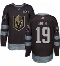 Mens Adidas Vegas Golden Knights 19 Reilly Smith Authentic Black 1917 2017 100th Anniversary NHL Jersey 