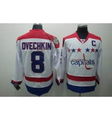 Washington Capitals 8 Alex Ovechkin white C patch Washington Capitals 8 Alex Ovechkin white C patch