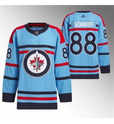 Men Winnipeg Jets 88 Nate Schmidt Light Blue Anniversary Primegreen Stitched Jersey Men Winnipeg Jets 88 Nate Schmidt Light Blue Anniversary Primegreen Stitched Jersey