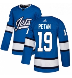 Mens Adidas Winnipeg Jets 19 Nic Petan Authentic Blue Alternate NHL Jersey Mens Adidas Winnipeg Jets 19 Nic Petan Authentic Blue Alternate NHL Jersey