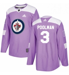 Mens Adidas Winnipeg Jets 3 Tucker Poolman Authentic Purple Fights Cancer Practice NHL Jersey Mens Adidas Winnipeg Jets 3 Tucker Poolman Authentic Purple Fights Cancer Practice NHL Jersey
