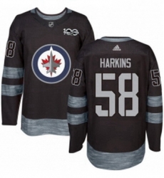 Mens Adidas Winnipeg Jets 58 Jansen Harkins Authentic Black 1917 2017 100th Anniversary NHL Jersey Mens Adidas Winnipeg Jets 58 Jansen Harkins Authentic Black 1917 2017 100th Anniversary NHL Jersey