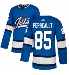 Mens Adidas Winnipeg Jets 85 Mathieu Perreault Authentic Blue Alternate NHL Jersey 