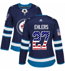 Womens Adidas Winnipeg Jets 27 Nikolaj Ehlers Authentic Navy Blue USA Flag Fashion NHL Jersey Womens Adidas Winnipeg Jets 27 Nikolaj Ehlers Authentic Navy Blue USA Flag Fashion NHL Jersey