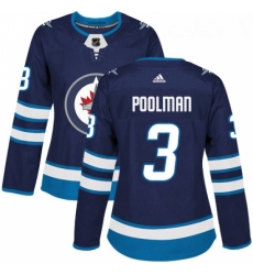 Womens Adidas Winnipeg Jets 3 Tucker Poolman Authentic Navy Blue Home NHL Jersey Womens Adidas Winnipeg Jets 3 Tucker Poolman Authentic Navy Blue Home NHL Jersey