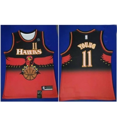 Hawks 11 Trae Young Red Nike Throwback Swingman Jersey Hawks 11 Trae Young Red Nike Throwback Swingman Jersey