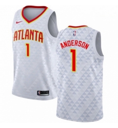 Mens Nike Atlanta Hawks 1 Justin Anderson Swingman White NBA Jersey Association Edition Mens Nike Atlanta Hawks 1 Justin Anderson Swingman White NBA Jersey Association Edition