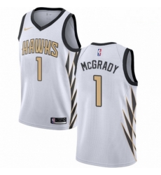 Mens Nike Atlanta Hawks 1 Tracy Mcgrady Swingman White NBA Jersey City Edition Mens Nike Atlanta Hawks 1 Tracy Mcgrady Swingman White NBA Jersey City Edition