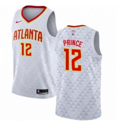Mens Nike Atlanta Hawks 12 Taurean Prince Swingman White NBA Jersey Association Edition Mens Nike Atlanta Hawks 12 Taurean Prince Swingman White NBA Jersey Association Edition