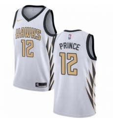 Mens Nike Atlanta Hawks 12 Taurean Prince Swingman White NBA Jersey City Edition Mens Nike Atlanta Hawks 12 Taurean Prince Swingman White NBA Jersey City Edition