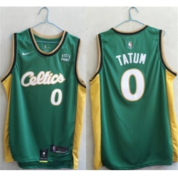 Men Boston Celtics 0 Jayson Tatum Green Stitched Basketball Jersey