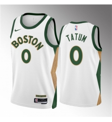 Men Boston Celtics 0 Jayson Tatum White 2023 24 City Edition Stitched Basketball Jersey Men Boston Celtics 0 Jayson Tatum White 2023 24 City Edition Stitched Basketball Jersey