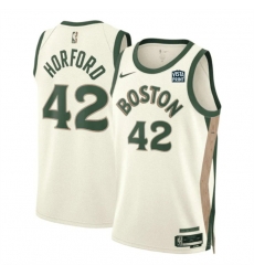 Men Boston Celtics 42 Al Horford White 2023 24 City Edition Stitched Basketball Jersey Men Boston Celtics 42 Al Horford White 2023 24 City Edition Stitched Basketball Jersey