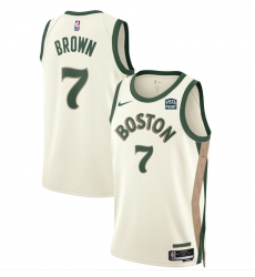 Men Boston Celtics 7 Jaylen Brown White 2023 24 City Edition Stitched Basketball Jersey Men Boston Celtics 7 Jaylen Brown White 2023 24 City Edition Stitched Basketball Jersey
