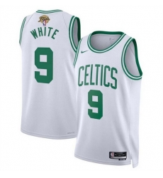 Men Boston Celtics 9 Derrick White White 2024 Finals Association Edition Stitched Basketball Jersey Men Boston Celtics 9 Derrick White White 2024 Finals Association Edition Stitched Basketball Jersey