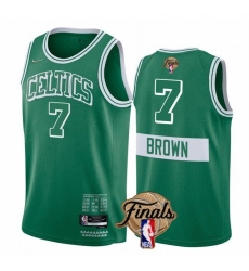 Men's Boston Celtics #7 Jaylen Brown 2022 Green NBA Finals Stitched Jersey Men's Boston Celtics #7 Jaylen Brown 2022 Green NBA Finals Stitched Jersey