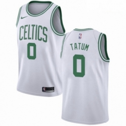 Mens Nike Boston Celtics 0 Jayson Tatum Authentic White NBA Jersey Association Edition 
