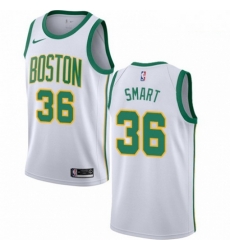 Mens Nike Boston Celtics 36 Marcus Smart Swingman White NBA Jersey City Edition Mens Nike Boston Celtics 36 Marcus Smart Swingman White NBA Jersey City Edition