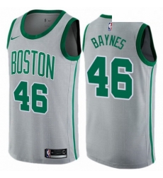 Mens Nike Boston Celtics 46 Aron Baynes Swingman Gray NBA Jersey City Edition Mens Nike Boston Celtics 46 Aron Baynes Swingman Gray NBA Jersey City Edition