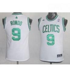 Celtics 9 Rajon Rondo White Stitched Youth NBA Jersey 
