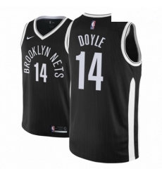 Men NBA 2018 19 Brooklyn Nets 14 Milton Doyle City Edition Black Jersey Men NBA 2018 19 Brooklyn Nets 14 Milton Doyle City Edition Black Jersey