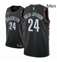 Men NBA 2018 19 Brooklyn Nets 24 Rondae Hollis Jefferson City Edition Black Jersey Men NBA 2018 19 Brooklyn Nets 24 Rondae Hollis Jefferson City Edition Black Jersey