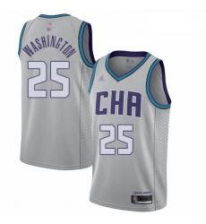 Hornets 25 PJ Washington Gray Basketball Jordan Swingman City Edition 2019 20 Jersey Hornets 25 PJ Washington Gray Basketball Jordan Swingman City Edition 2019 20 Jersey