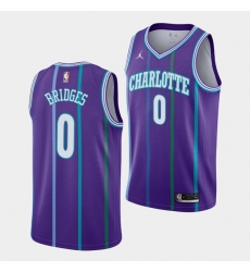 Men Charlotte Hornets 0 Miles Bridges Purple Stitched Basketball Jerseys Men Charlotte Hornets 0 Miles Bridges Purple Stitched Basketball Jerseys