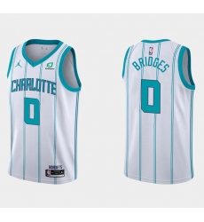 Men Charlotte Hornets 0 Miles Bridges White Stitched Basketball Jersey Men Charlotte Hornets 0 Miles Bridges White Stitched Basketball Jersey