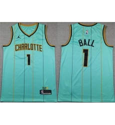 Men Charlotte Hornets 1 LaMelo Ball Mint 2024 25 City Edition Stitched Basketball Jersey Men Charlotte Hornets 1 LaMelo Ball Mint 2024 25 City Edition Stitched Basketball Jersey