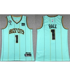 Men Charlotte Hornets 1 LaMelo Ball Teal No 6 Patch Stitched Basketball Jersey Men Charlotte Hornets 1 LaMelo Ball Teal No 6 Patch Stitched Basketball Jersey