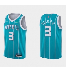 Men Charlotte Hornets 3 Terry Rozier III Aqua Stitched Basketball Jersey Men Charlotte Hornets 3 Terry Rozier III Aqua Stitched Basketball Jersey