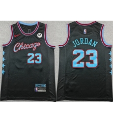 Men Chicago Bulls 23 Michael Jordan Black 2025 26 City Edition Stitched Basketball Jersey