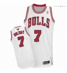 Mens Adidas Chicago Bulls 7 Justin Holiday Authentic White Home NBA Jersey Mens Adidas Chicago Bulls 7 Justin Holiday Authentic White Home NBA Jersey