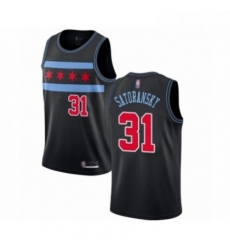 Mens Chicago Bulls 31 Tomas Satoransky Authentic Black Basketball Jersey City Edition Mens Chicago Bulls 31 Tomas Satoransky Authentic Black Basketball Jersey City Edition