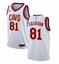 Mens Nike Cleveland Cavaliers 81 Jose Calderon Swingman White Home NBA Jersey Association Edition Mens Nike Cleveland Cavaliers 81 Jose Calderon Swingman White Home NBA Jersey Association Edition