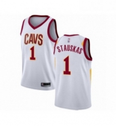 Youth Cleveland Cavaliers 1 Nik Stauskas Swingman White Basketball Jersey Association Edition Youth Cleveland Cavaliers 1 Nik Stauskas Swingman White Basketball Jersey Association Edition