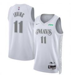Men Dallas Mavericks 11 Kyrie Irving White 2024 25 City Edition Stitched Basketball Jersey Men Dallas Mavericks 11 Kyrie Irving White 2024 25 City Edition Stitched Basketball Jersey