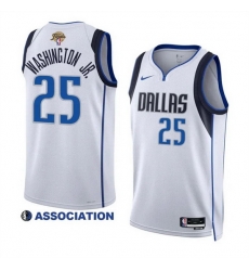 Men Dallas Mavericks 25 P J Washington Jr White 2024 Finals Association Edition Stitched Basketball Jersey Men Dallas Mavericks 25 P J Washington Jr White 2024 Finals Association Edition Stitched Basketball Jersey
