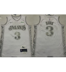 Men Dallas Mavericks 3 Anthony Davis White 2024 25 City Edition Stitched Basketball Jersey