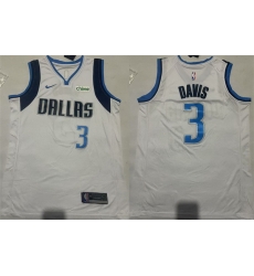 Men Dallas Mavericks 3 Anthony Davis White 2025 Association Edition Stitched Basketball Jersey