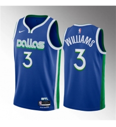 Men Dallas Mavericks 3 Grant Williams Blue City Edition Stitched Basketball Jersey Men Dallas Mavericks 3 Grant Williams Blue City Edition Stitched Basketball Jersey
