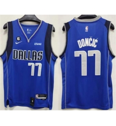 Men Dallas Mavericks 77 Luka Doncic Blue No 6 Patch Stitched Jersey Men Dallas Mavericks 77 Luka Doncic Blue No 6 Patch Stitched Jersey