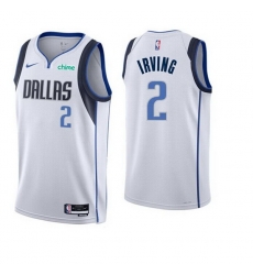 Men's Dallas Mavericks #2 Kyrie Irving White Association Edition Stitched Basketball Jersey Men's Dallas Mavericks #2 Kyrie Irving White Association Edition Stitched Basketball Jersey