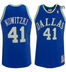 Mens Mitchell and Ness Dallas Mavericks 41 Dirk Nowitzki Swingman Blue Throwback NBA Jersey Mens Mitchell and Ness Dallas Mavericks 41 Dirk Nowitzki Swingman Blue Throwback NBA Jersey