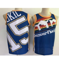 Men Denver Nuggets 15 Nikola Jokic Blue Big Face Mitchell Ness Hardwood Classics Soul Swingman Throwback Jersey Men Denver Nuggets 15 Nikola Jokic Blue Big Face Mitchell Ness Hardwood Classics Soul Swingman Throwback Jersey