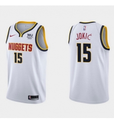 Men Denver Nuggets 15 Nikola Jokic White 2019 20 Association Edition Stitched Jersey Men Denver Nuggets 15 Nikola Jokic White 2019 20 Association Edition Stitched Jersey