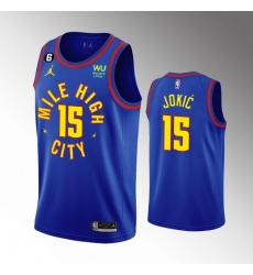 Men Denver Nuggets 15 Nikola Jokic With Memorial PatchBlue 2022 23 Statement Edition Stitched Jersey Men Denver Nuggets 15 Nikola Jokic With Memorial PatchBlue 2022 23 Statement Edition Stitched Jersey